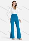 Wholesale Women's High Waist Solid Straight Leg Flared Trousers - Liuhuamall