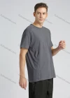 Wholesale Men's Sporty Crew Neck Short Sleeve Plain Quick-dry Breathable Athletic T-shirt - Liuhuamall