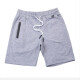 Men's Sporty Plain Elastic Waist Zipper Pocket Shorts Light Gray Clothing Wholesale Market -LIUHUA