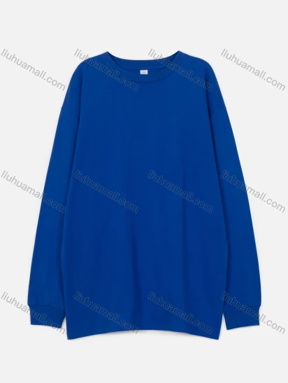 Wholesale Men's Casual Basic Round Neck Long Sleeve 250g T-shirt