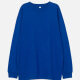 Men's Casual Basic Round Neck Long Sleeve Pullover 250g Sweatshirt Blue Clothing Wholesale Market -LIUHUA