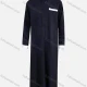 Wholesale Men's Modest Plain Patch Pocket Mock Neck Contrast Middle East Ramadan Muslim Arabic Robe Navy Clothing Wholesale Market Liuhua