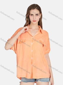Wholesale Women's Casual Button Down Short Sleeve Sequin Shirt BLY1158#, LIUHUA CLOTHING WHOLESALE