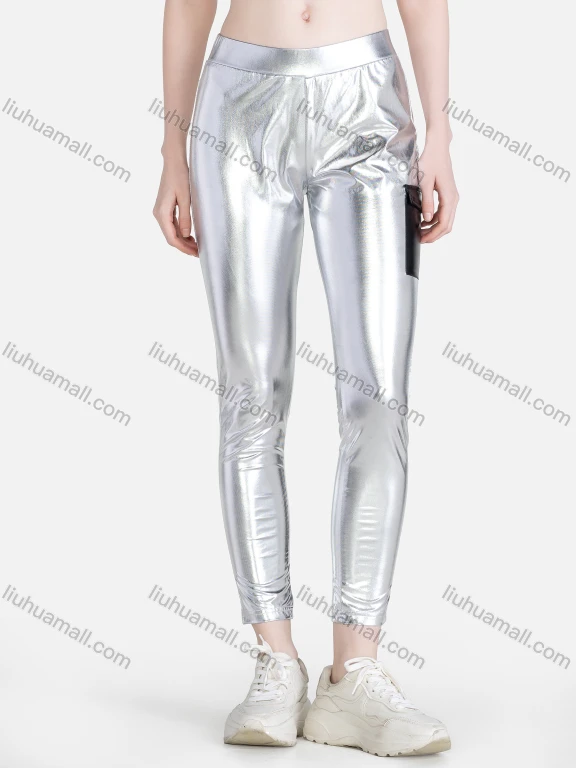 Wholesale Women's Fashion High Waist Flap Pockets Skinny Fit Pants