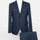 Men's Plaid Print 2 Button Flap Pockets Lapel Blazer & Suit Pants 2-Piece Suit Sets SD220329S# 3# Clothing Wholesale Market -LIUHUA