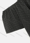 Wholesale Women's Casual Cold Shoulder Polka Dot Button Decor Short Dress 6490# - Liuhuamall