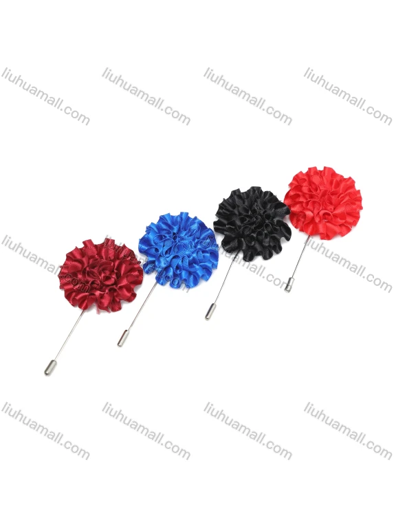 Wholesale Men's Fashion Plain Flower Boutonniere With Pin For Suit