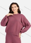 Wholesale Women's Casual Mock Neck Crop Knit Blouse 2-piece Set A467&A468# - Liuhuamall