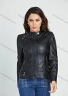 Wholesale Women's Fashion Collared Slim Fit Zip Up PU Leather Motorcycle Jacket - Liuhuamall