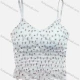 Wholesale Women's Boho Ruffle Hem Floral Print Cami Top White Guangzhou Clothing Wholesale Market & Suppliers -LIUHUAMALL