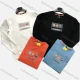 Wholesale Men's Casual Long Sleeve Crew Neck Letter Embroidery Pullover Sweatshirts Black Clothing Wholesale Market Liuhua