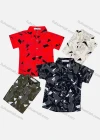 Wholesale Boy's Casual Allover Print Short Sleeve Shirt - Liuhuamall