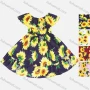 Wholesale Girls Causal Off Shoulder Short Sleeve Ruffle Trim Floral Print Dress preview