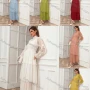 Wholesale Women's Elegant Ruffle Neck Long Sleeve Swiss Dot Layered Hem Dress N2105# preview