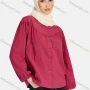 Wholesale Women's Casual Plain Ruffle Neck Elastic Cuff Button Down Blouse 1325# preview