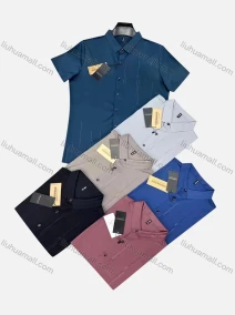 Wholesale Men's Casual Striped Short Sleeve Shirt 7305#, LIUHUA CLOTHING WHOLESALE