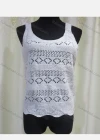 Wholesale Women's Casual Round Neck Hollow Out Knit Tank Top - Liuhuamall