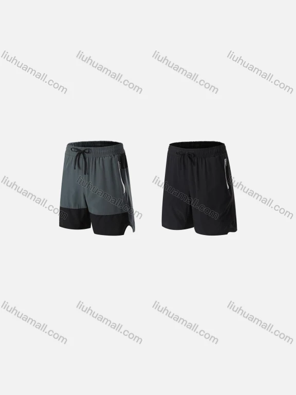 Wholesale Men's Sporty Breathable High Stretch Quick Dry Elastic Waist Drawstring Sport Shorts 11005#