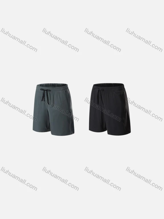 Wholesale Men's Sporty Breathable High Stretch Quick Dry Elastic Waist Drawstring Sport Shorts 11007#