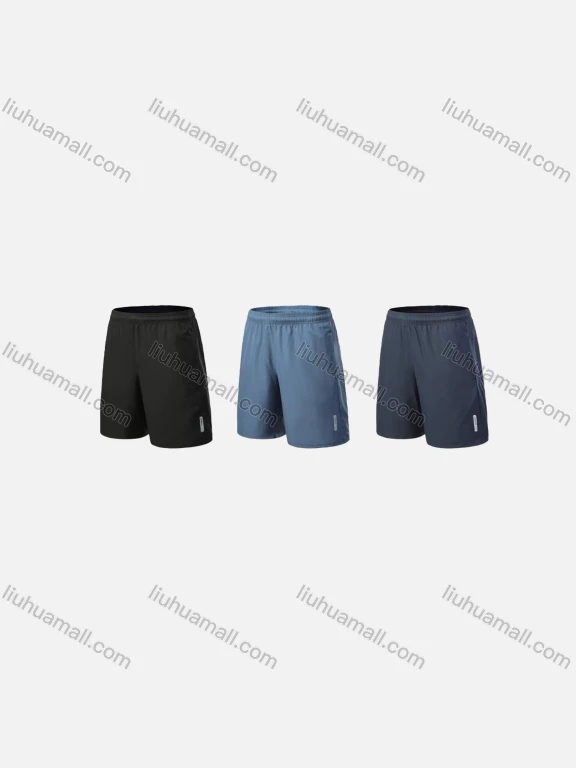 Wholesale Men's Sporty Breathable High Stretch Quick Dry Elastic Waist Drawstring Sport Shorts 11021#