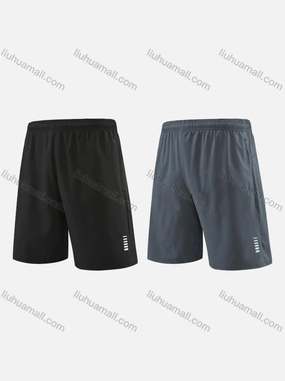 Wholesale Men's Sporty Breathable High Stretch Quick Dry Elastic Waist Drawstring Sport Shorts 11028#