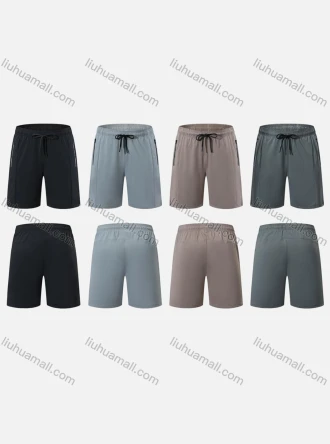 Wholesale Men's Sporty Breathable High Stretch Quick Dry Elastic Waist Drawstring Sport Shorts MK25511#, LIUHUA CLOTHING WHOLESALE