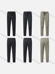 Wholesale Men's Sporty Breathable Elastic Waist Drawstring Slim Fit Sport Skinny Pants MK25513#, LIUHUA CLOTHING WHOLESALE