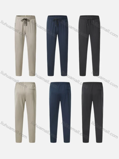 Wholesale Men's Sporty Breathable Elastic Waist Drawstring Slim Fit Sport Skinny Pants MK25501#