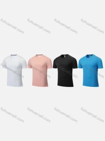 Wholesale Men's Sporty Round Neck Short Sleeve Quick Dry High Stretch Sport T-shirt MT21421#, LIUHUA CLOTHING WHOLESALE