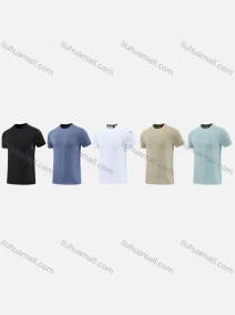Wholesale Men's Sporty Round Neck Short Sleeve Quick Dry High Stretch Sport T-shirt MT25104#, LIUHUA CLOTHING WHOLESALE