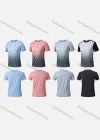 Wholesale Men's Sporty Round Neck Short Sleeve Ombre Quick Dry High Stretch Sport T-shirt MT25117# - Liuhuamall