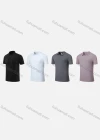 Wholesale Men's Sporty Round Neck Short Sleeve Quick Dry High Stretch Sport Polo Shirt PMT21501# - Liuhuamall