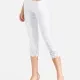 Women's Fall Lace Appliques Skinny Capris Pants White Clothing Wholesale Market -LIUHUA