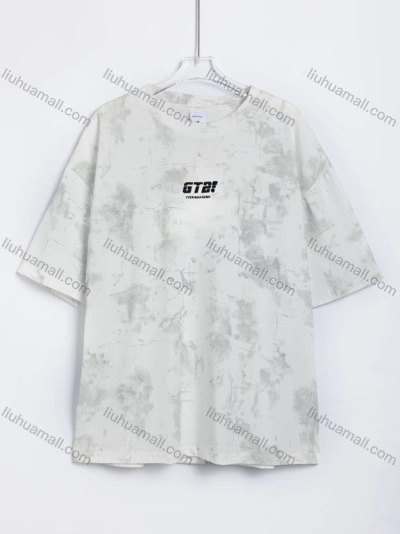 Wholesale Men's Casual Round Neck Tie Dye Half Sleeve Loose Fit T-shirt #31012