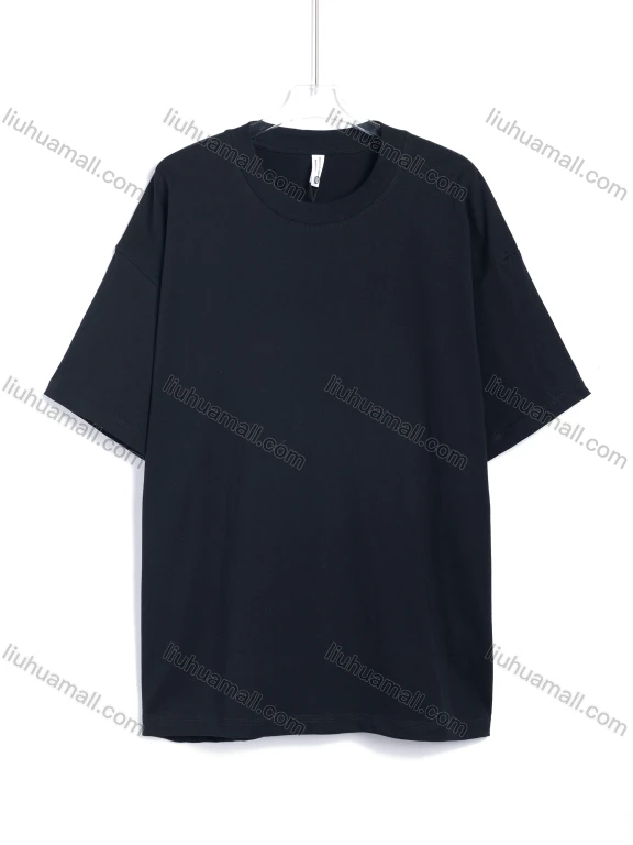 Wholesale Men's Basics Round Neck Plain Short Sleeve Loose Fit T-shirt #202
