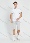 Wholesale Men's Casual Plain Slim Fit Button Zipper Fly Drawstring 11" Shorts - Liuhuamall