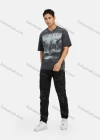 Wholesale Men's Hip Hop Round Neck Loose Fit Short Sleeve Graphic Letter T-shirt 77112# - Liuhuamall