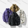 Wholesale Men's Casual Plain Zipper Pockets Stand Collar Zip Up Cotton-Padded Puffer Jacket B8988# preview
