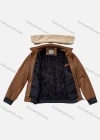 Wholesale Men's Suede Long Sleeve Detachable Fuzzy Collar Bomber Jackets 2995# - Liuhuamall