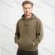 Wholesale Light Brown Long Sleeve Hoodie w/ Small Chest Logo, Center Pocket & Soft Texture. Minimalist Streetwear Brown Clothing Wholesale Market Liuhua