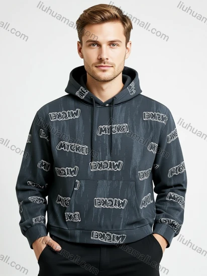 Wholesale Light Grey Long Sleeve Hoodie w/ 'EVLV DNM CO' Front Text & 'EXACTLY OPPOSITE' Graphic. Minimalist UrbanTech