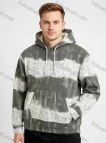 Wholesale Grey Hoodie - 'EVLV DNM CO.' & 'OPPOSITE' Texts, Left Logo. Minimalist Urban, LIUHUA CLOTHING WHOLESALE