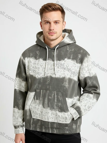 Wholesale Grey Hoodie - 'EVLV DNM CO.' & 'OPPOSITE' Texts, Left Logo. Minimalist Urban