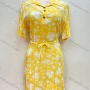 Wholesale Women's Lapel Buttons Front Floral Print Short Sleeve Short Shirt Dress With Belt preview