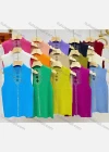 Wholesale Women's Casual Plain Mock Neck Rhinestone Tank Top - Liuhuamall