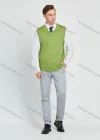 Wholesale Men's Classic Plain V Neck Sleeveless Jumpers Knit Sweater Vest - Liuhuamall