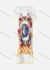 Wholesale Women's African Bat Sleeve Boat Neck Vintage Print Plus Size Maxi Kaftan Dress - Liuhuamall