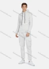 Wholesale Men's Hooded Drawstring Flap Pockets Plain Hoodies & Ankle-Tie Pants 2-Piece Set 2233# - Liuhuamall