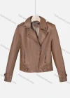 Wholesale Women's Casual Lapel Long Sleeve Zipper Plain Crop Leather Jacket - Liuhuamall