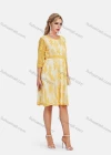 Wholesale Women's Elegant A-Line Scallop Edge Sheer Sleeve Embroidery Short Dress - Liuhuamall